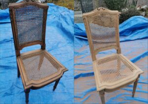 aerogommage chaise avant-après