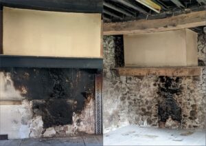 aerogommage cheminée avant-après