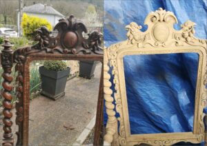 aerogommage fauteuil avant-après