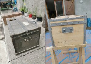 aerogommage malle avant-après